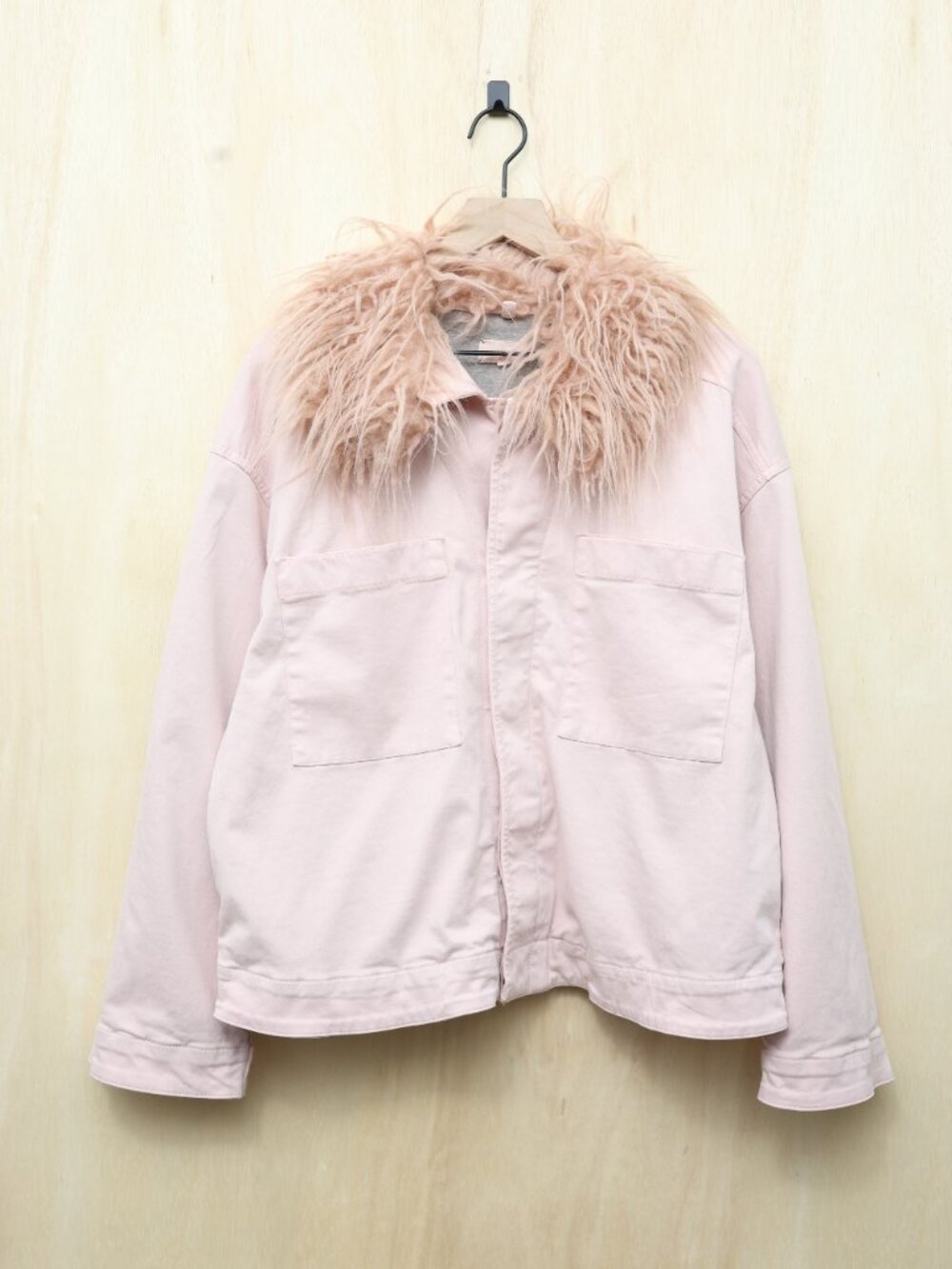 Lou & Grey‎ Pink Faux Fur Utility Jacket XXL - Picture 2 of 4